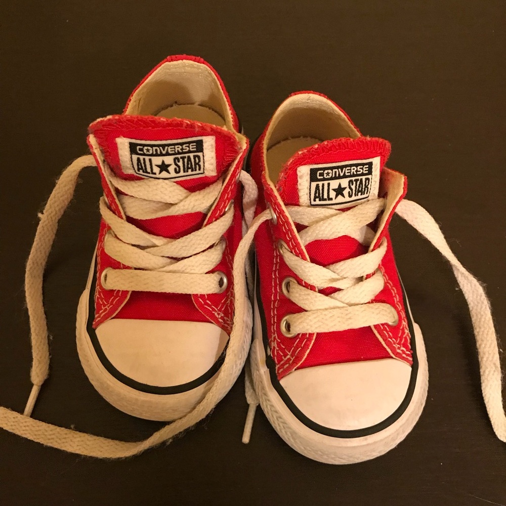 Like new red converse for toddler